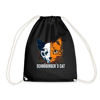 Le chat de Schrödinger - Sac de sport léger - noir - Devant