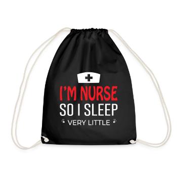 Nurse nurse - Drawstring Bag - black - Front