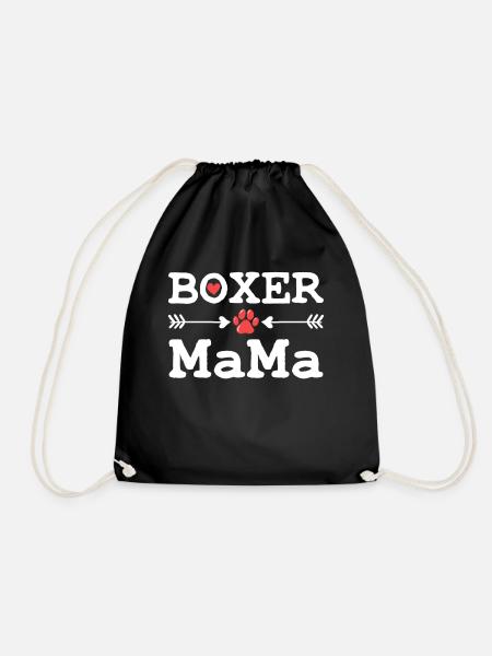 Boxer Hund - Turnbeutel - Schwarz