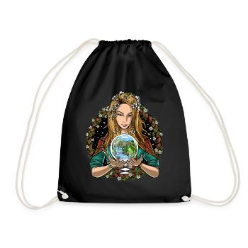 Hippie Nature Shaman - Drawstring Bag - black - Front