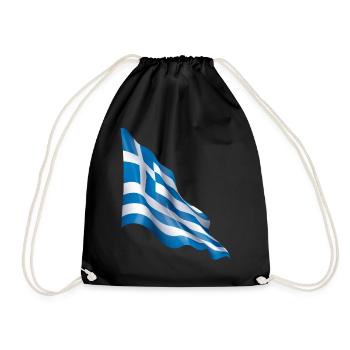 Drapeau de la Grèce - Sac de sport léger - noir - Devant
