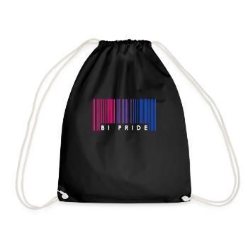Bi Pride - bisexuelles LGBT CSD - Turnbeutel - Schwarz - Vorne