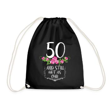 50 ans - Sac de sport léger - noir - Devant