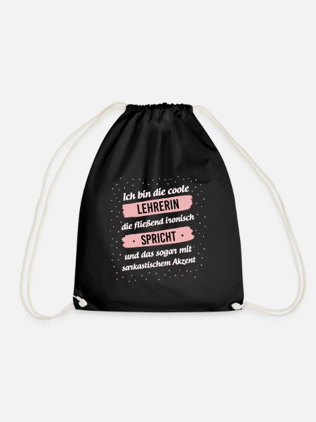 Lehrerin Geschenk Lehrerinnen Schulbeginn Klasse - Turnbeutel - Schwarz