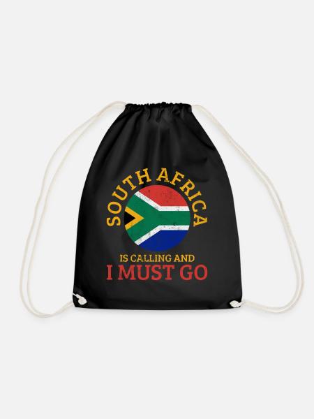 South Africa - Drawstring Bag - black