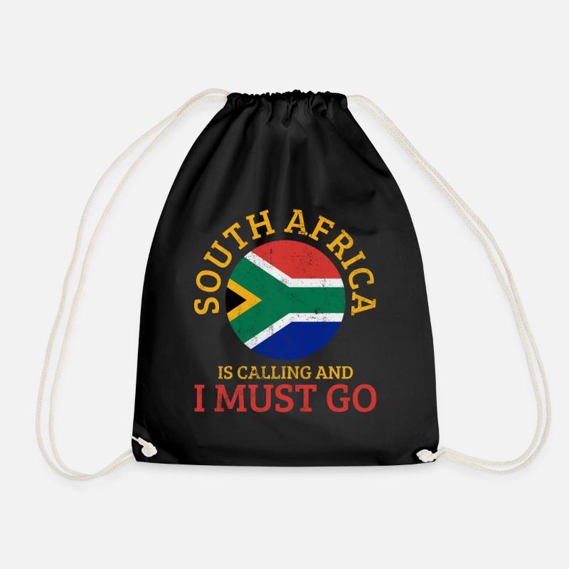 South Africa - Drawstring Bag - black