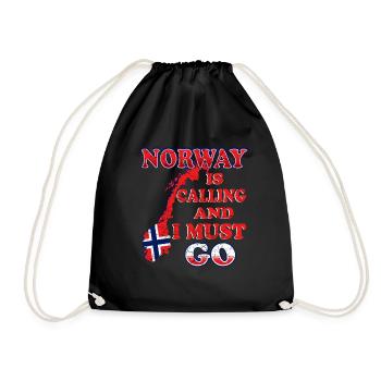 Norway is calling - Drawstring Bag - black - Front