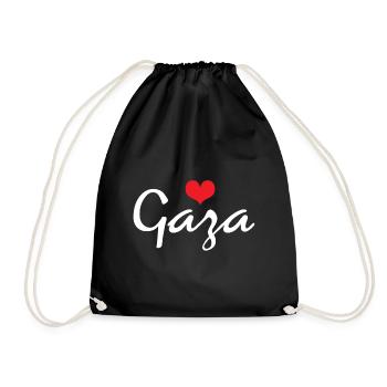 Gaza Heart - Turnbeutel - Schwarz - Vorne