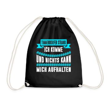 Timmendorfer Strand ich komme Geschenk Urlaub - Turnbeutel - Schwarz - Vorne