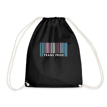 Trans Pride - transgender trans LGBT CSD - Drawstring Bag - black - Front