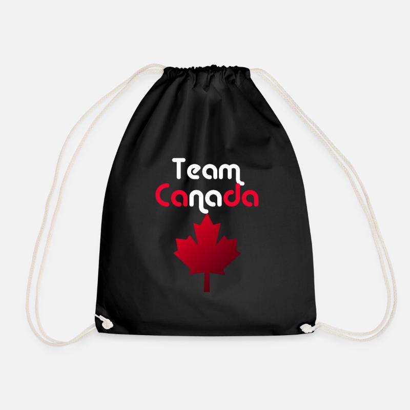 Team Canada - Drawstring Bag - black