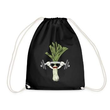 leek - Drawstring Bag - black - Front