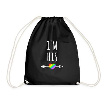 Je suis à lui - Couple LGBT CSD - Sac de sport léger - noir - Devant