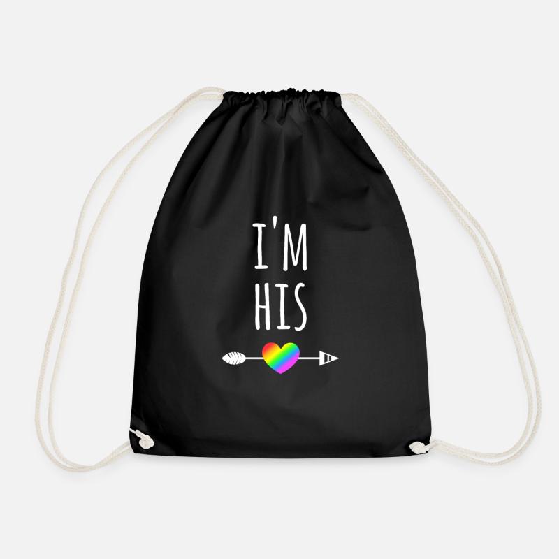 I'm his - LGBT Pärchen CSD - Turnbeutel - Schwarz