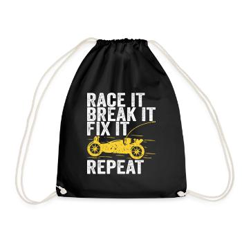 Remote Controlled Car RC Car Gift - Drawstring Bag - black - Front