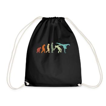 EVOLUTION Capoeira martial arts Brazil fight dance - Drawstring Bag - black - Front