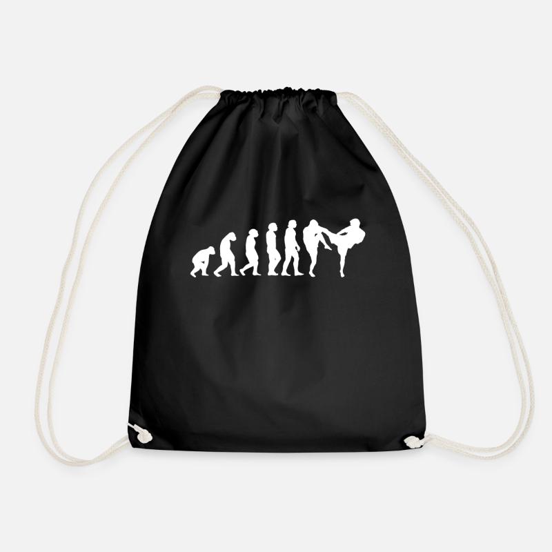 EVOLUTION Kickboxen Kickboxer Kampfsport Boxer - Turnbeutel - Schwarz