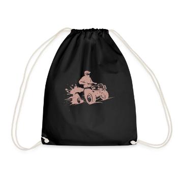 Quad - Drawstring Bag - black - Front