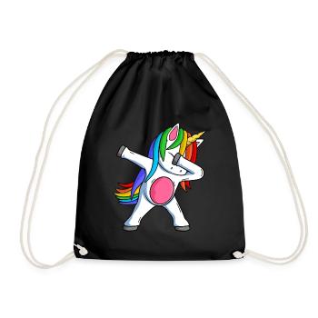 Dab Unicorn Rainbow Dabbing Unicorn Funny Sp - Sac de sport léger - noir - Devant