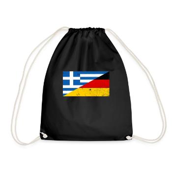 Grèce Allemagne drapeau allemand grec - Sac de sport léger - noir - Devant