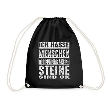 Schüler Lehrer Lustiger Spruch - Turnbeutel - Schwarz - Vorne