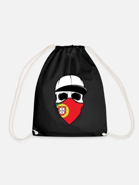 Portugal Bandana - Turnbeutel - Schwarz