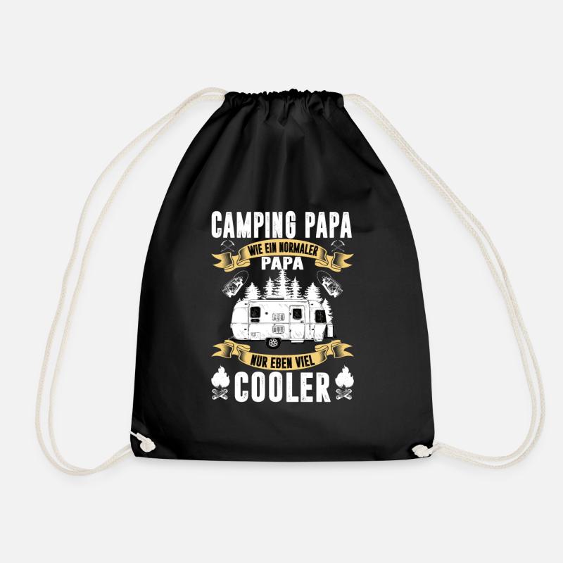 Camping Papa Wohnwagen Hobby Cooler Vater - Turnbeutel - Schwarz