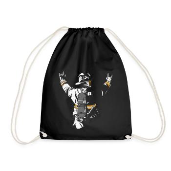 Chemise de pompiers pour pompier & pompier - Sac de sport léger - noir - Devant