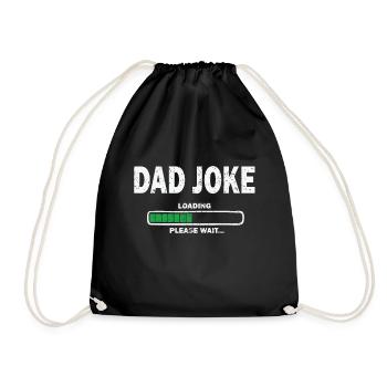 Dad Joke Loading - Drawstring Bag - black - Front