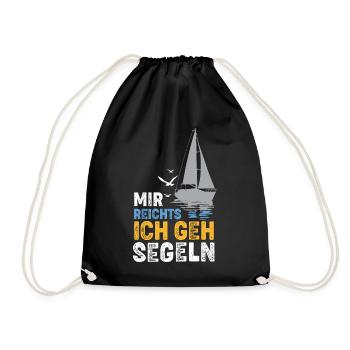Mir reichts ich geh segeln - Turnbeutel - Schwarz - Vorne
