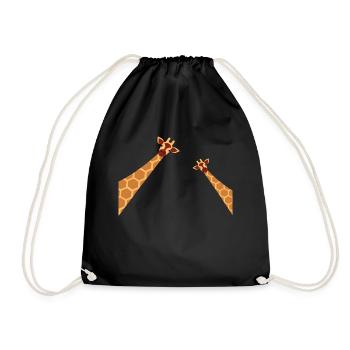 girafe - Sac de sport léger - noir - Devant