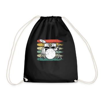 Drummer Drums - Drawstring Bag - black - Front