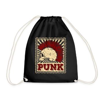 Punk Punk Rock Music Punks Anarchy Punk Gift - Drawstring Bag - black - Front