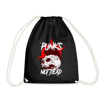 Punk Punk Rock Music Punks Anarchy Punk Gift - Drawstring Bag - black - Front