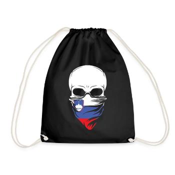 Dia De Los Muertos - Slovenia Skull - Turnbeutel - Schwarz - Vorne