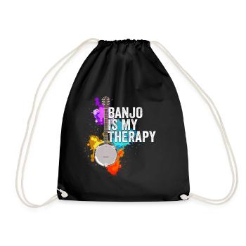 Banjo - Banjo ist meine Therapie - Turnbeutel - Schwarz - Vorne