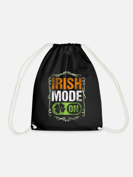 Irish Mode On - Turnbeutel - Schwarz