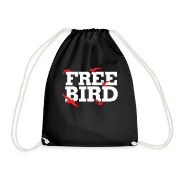 Oiseau libre Illustration - Sac de sport léger - noir - Devant