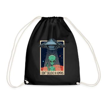 Alien UFO Alien Humanity Funny Gift - Sac de sport léger - noir - Devant