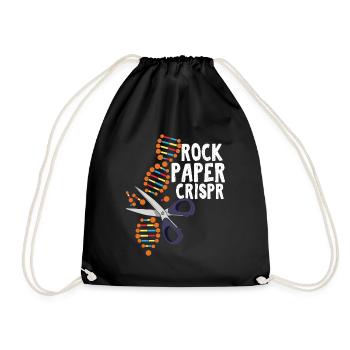 Rock Paper Crispr Gentechnik Gentechniker Biologie - Turnbeutel - Schwarz - Vorne