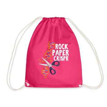 Rock Paper Crispr Gentechnik Gentechniker Biologie - Turnbeutel - Fuchsia - Vorne