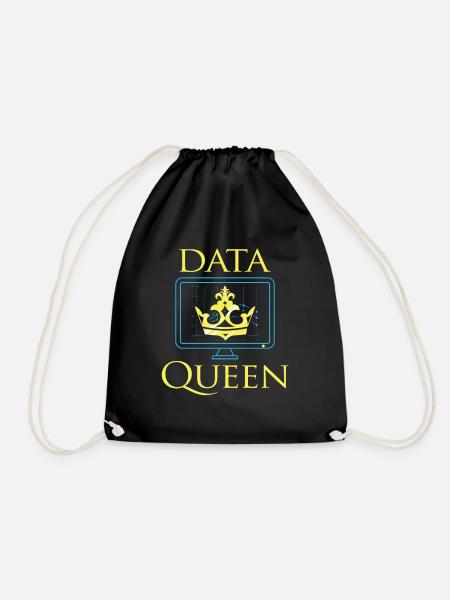 Data Queen Science R Statistik Statistikerin - Turnbeutel - Schwarz