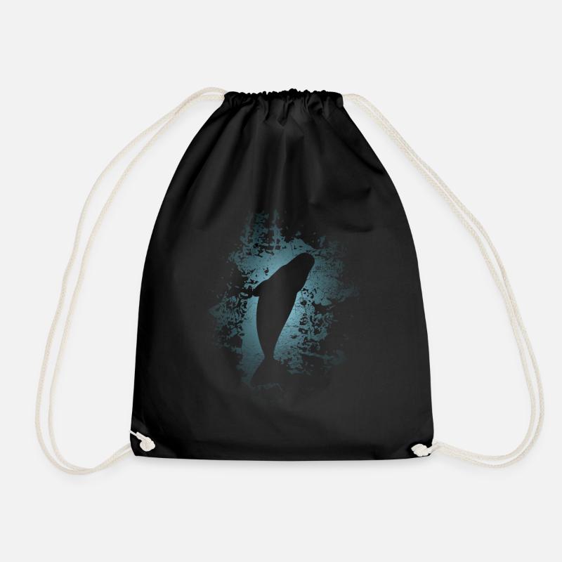 Aileron de cachalot sous l'eau - Sac de sport léger - noir