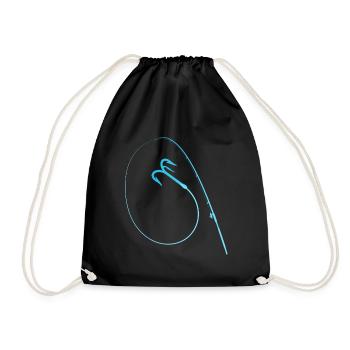 Canne à pêche cool hameçons de pêche en haute mer - Sac de sport léger - noir - Devant