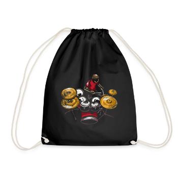Tambours Drummer Musique - Sac de sport léger - noir - Devant