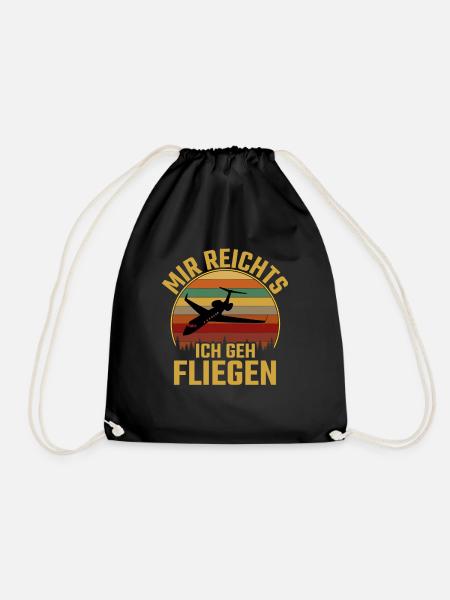 Mir Reichts Ich Fliegen - Turnbeutel - Schwarz