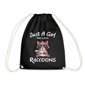 Juste une fille qui aime les amoureux des ratons laveurs Racoons Cute A - Sac de sport léger - noir - Devant