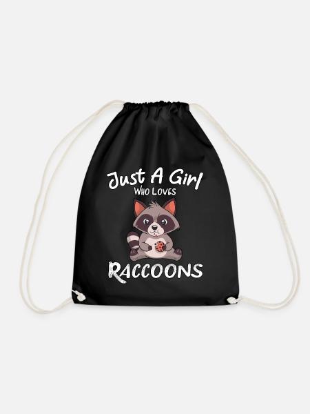 Juste une fille qui aime les amoureux des ratons laveurs Racoons Cute A - Sac de sport léger - noir