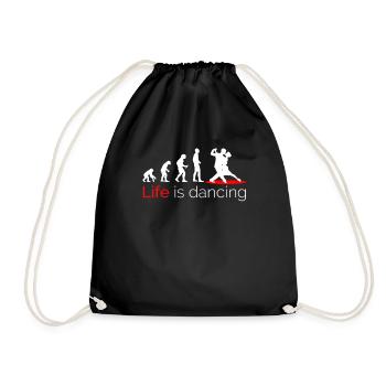 Dance dancers couple dance evolution - Drawstring Bag - black - Front