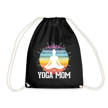 Yoga maman cadeau fête des mères - Sac de sport léger - noir - Devant